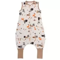 Sac de dormit cu picioruse si talpa antiderapanta Mountain Animals 90 cm + manseta 1.0 Tog