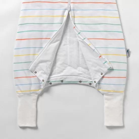 Sac de dormit cu picioruse si talpa antiderapanta Rainbow Stripes 70 cm + manseta 1.0 Tog Sac de dormit cu picioruse si talpa antiderapanta Rainbow Stripes 70 cm + manseta 1.0 Tog