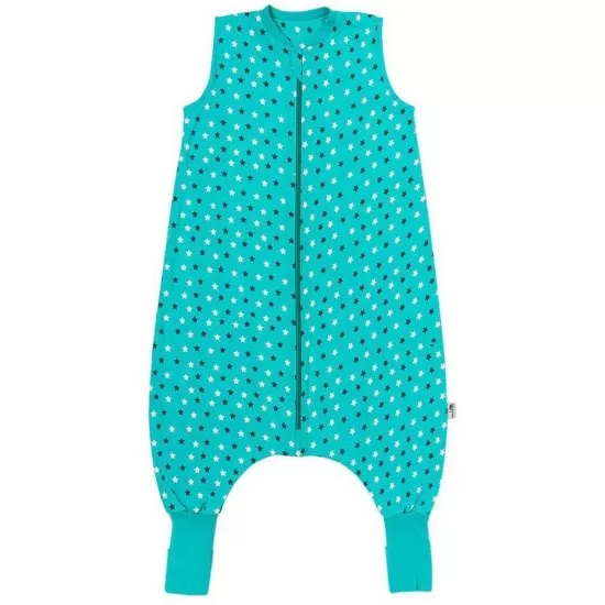 Sac de dormit cu picioruse si talpa antiderapanta Teal Stars 110 cm + manseta 1.0 Tog Sac de dormit cu picioruse si talpa antiderapanta Teal Stars 110 cm + manseta 1.0 Tog