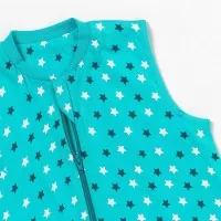 Sac de dormit cu picioruse si talpa antiderapanta Teal Stars 120 cm + manseta 1.0 Tog