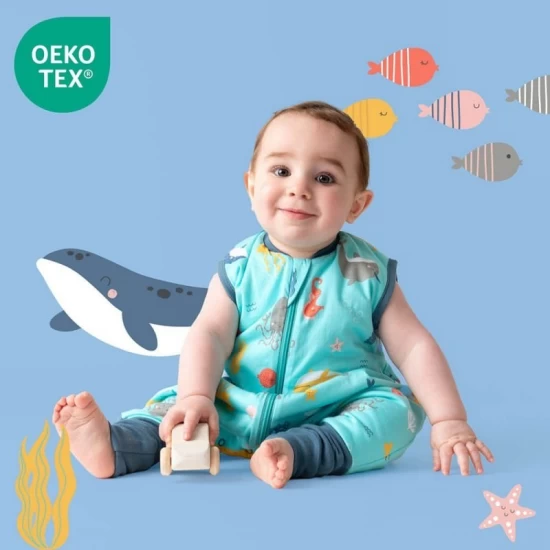 Sac de dormit cu picioruse si talpa antiderapanta Under the Sea 80 cm + manseta 1.0 Tog Sac de dormit cu picioruse si talpa antiderapanta Under the Sea 80 cm + manseta 1.0 Tog