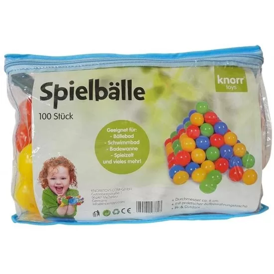 Set 100 bile colorate in gentuta Knorrtoys Set 100 bile colorate in gentuta Knorrtoys