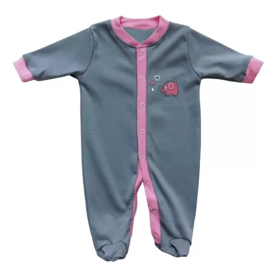 Set 2 bucati salopeta cu maneca lunga Pink Elephant 18-24 luni Set 2 bucati salopeta cu maneca lunga Pink Elephant 18-24 luni