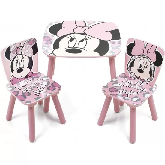 Set masuta si 2 scaunele Minnie Mouse Set masuta si 2 scaunele Minnie Mouse