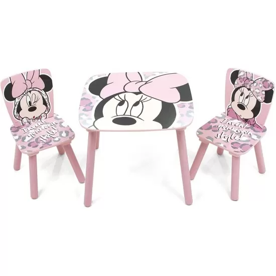 Set masuta si 2 scaunele Minnie Mouse Set masuta si 2 scaunele Minnie Mouse
