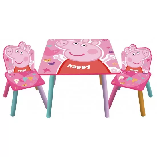 Set masuta si 2 scaunele Peppa Pig Set masuta si 2 scaunele Peppa Pig