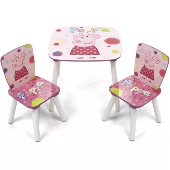 Set masuta si 2 scaunele Peppa Pig Set masuta si 2 scaunele Peppa Pig