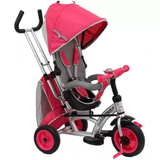 Tricicleta cu sezut reversibil Sunrise Turbo Trike Pink Tricicleta cu sezut reversibil Sunrise Turbo Trike Pink