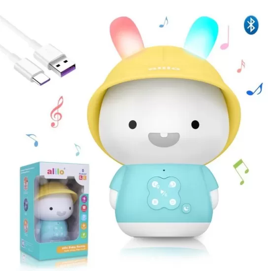 Iepuras interactiv cu povesti si cantece Alilo Baby Bunny albastru RO/EN Iepuras interactiv cu povesti si cantece Alilo Baby Bunny albastru RO/EN