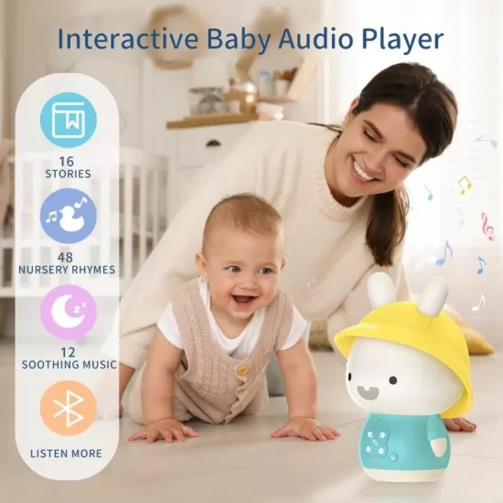 Iepuras interactiv cu povesti si cantece Alilo Baby Bunny albastru RO/EN Iepuras interactiv cu povesti si cantece Alilo Baby Bunny albastru RO/EN