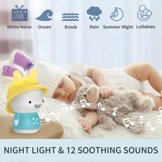 Iepuras interactiv cu povesti si cantece Alilo Baby Bunny albastru RO/EN Iepuras interactiv cu povesti si cantece Alilo Baby Bunny albastru RO/EN