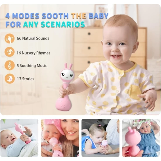 Iepuras interactiv pentru bebelusi Alilo Smarty Bunny roz, RO/EN Iepuras interactiv pentru bebelusi Alilo Smarty Bunny roz, RO/EN