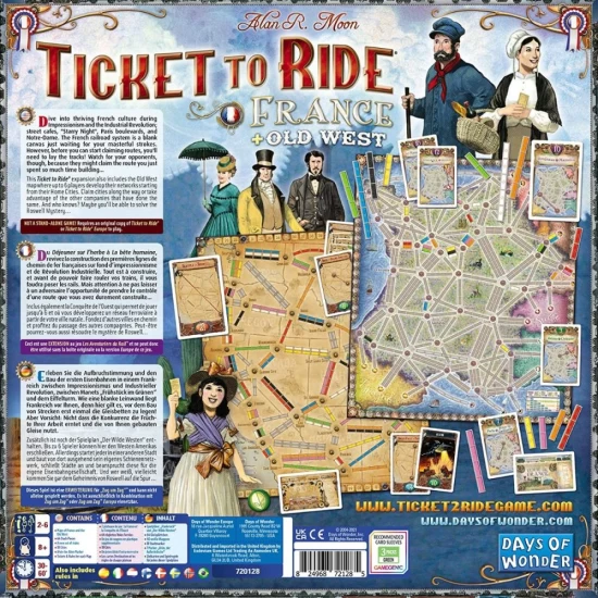 Extensie joc Ticket to Ride Map Collection France & Old West, limba engleza