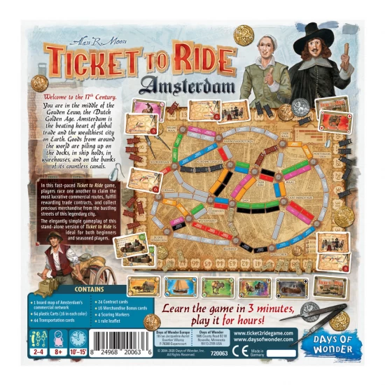 Joc de societate Ticket to Ride Amsterdam, limba engleza Joc de societate Ticket to Ride Amsterdam, limba engleza