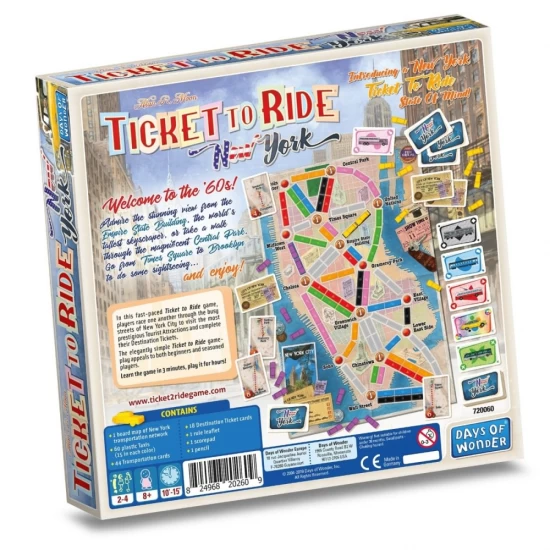Joc de societate Ticket To Ride New York, limba engleza Joc de societate Ticket To Ride New York, limba engleza