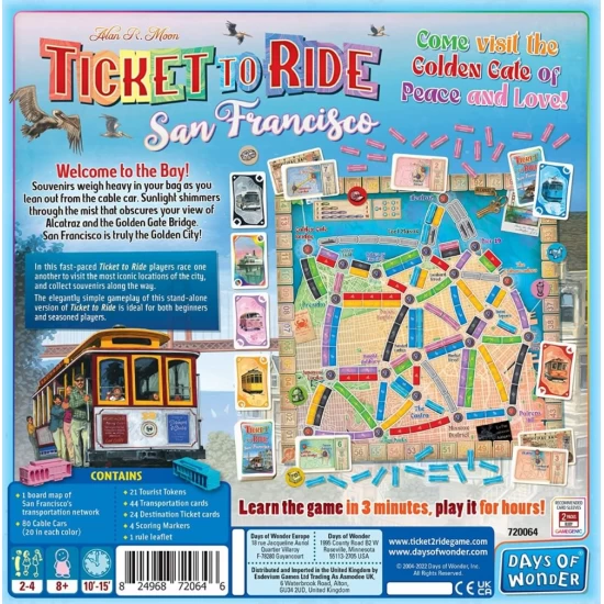 Joc de societate Ticket to Ride San Francisco, limba engleza Joc de societate Ticket to Ride San Francisco, limba engleza