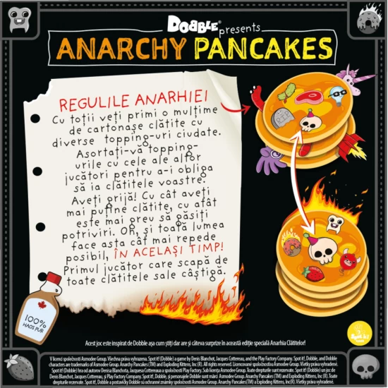 Joc Dobble Anarchy Pancakes, limba romana Joc Dobble Anarchy Pancakes, limba romana