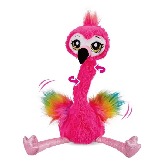 Jucarie de plus interactiva Frankie Flamingo dansator Pets Alive Jucarie de plus interactiva Frankie Flamingo dansator Pets Alive