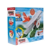 Set de joaca Nintendo Sonic cu avion cu lumini si sunete, figurina Sonic inclusa 