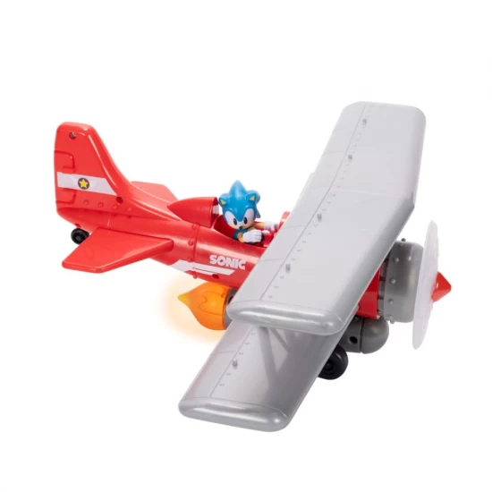 Set de joaca Nintendo Sonic cu avion cu lumini si sunete, figurina Sonic inclusa Set de joaca Nintendo Sonic cu avion cu lumini si sunete, figurina Sonic inclusa