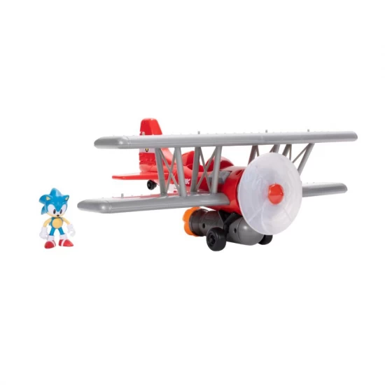 Set de joaca Nintendo Sonic cu avion cu lumini si sunete, figurina Sonic inclusa Set de joaca Nintendo Sonic cu avion cu lumini si sunete, figurina Sonic inclusa