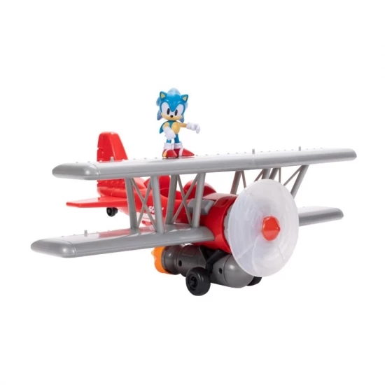 Set de joaca Nintendo Sonic cu avion cu lumini si sunete, figurina Sonic inclusa Set de joaca Nintendo Sonic cu avion cu lumini si sunete, figurina Sonic inclusa