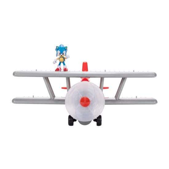Set de joaca Nintendo Sonic cu avion cu lumini si sunete, figurina Sonic inclusa Set de joaca Nintendo Sonic cu avion cu lumini si sunete, figurina Sonic inclusa