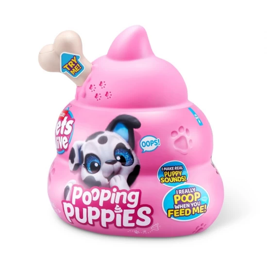 Jucarie de plus interactiva Pets Alive catelus cu accesorii surpriza Pooping Puppies Jucarie de plus interactiva Pets Alive catelus cu accesorii surpriza Pooping Puppies