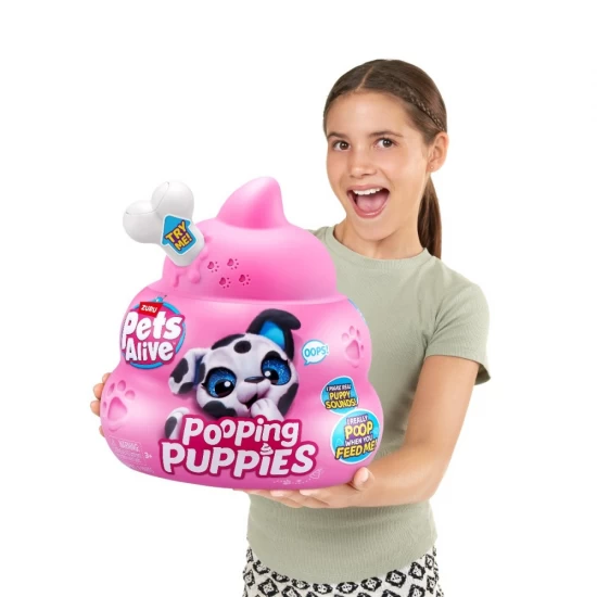 Jucarie de plus interactiva Pets Alive catelus cu accesorii surpriza Pooping Puppies Jucarie de plus interactiva Pets Alive catelus cu accesorii surpriza Pooping Puppies