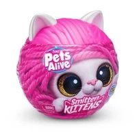 Jucarie de plus interactiva pisica cu accesorii supriza, Smitten Kittens, Pets Alive