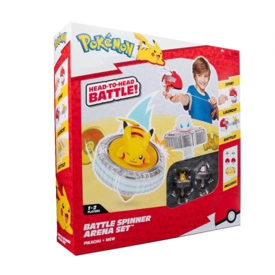 Set de joaca Battle Spinner Pokemon cu doua figurine (Pikachu #1, Mew, Poké Ball, & Poké Ball) Set de joaca Battle Spinner Pokemon cu doua figurine (Pikachu #1, Mew, Poké Ball, & Poké Ball)