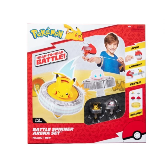 Set de joaca Battle Spinner Pokemon cu doua figurine (Pikachu #1, Mew, Poké Ball, & Poké Ball) Set de joaca Battle Spinner Pokemon cu doua figurine (Pikachu #1, Mew, Poké Ball, & Poké Ball)