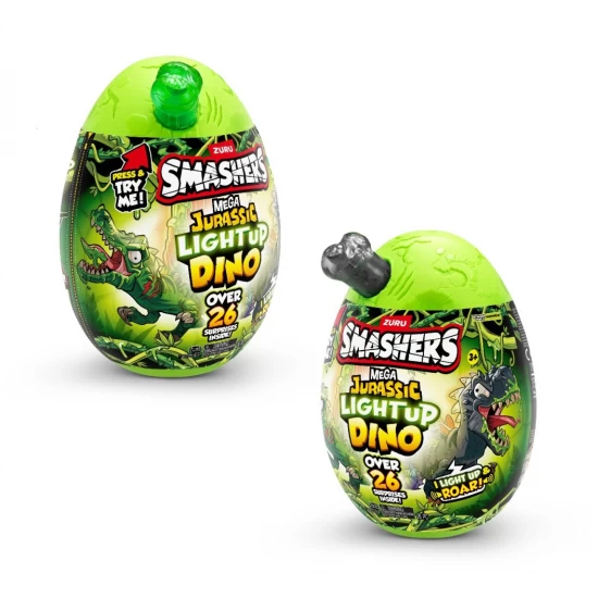 Mega Ou surpriza cu peste 26 accesorii Smashers Dino Jurassic Light-Up Mega Ou surpriza cu peste 26 accesorii Smashers Dino Jurassic Light-Up
