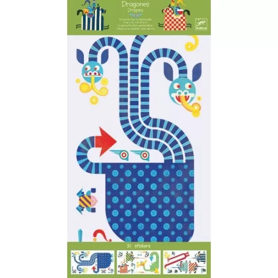 Abtibilduri de perete Djeco Dragoni Abtibilduri de perete Djeco Dragoni
