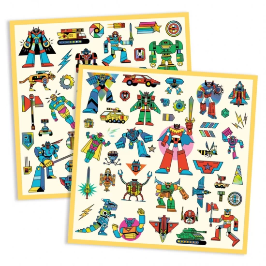 Abtibilduri metalice Djeco Roboti Abtibilduri metalice Djeco Roboti