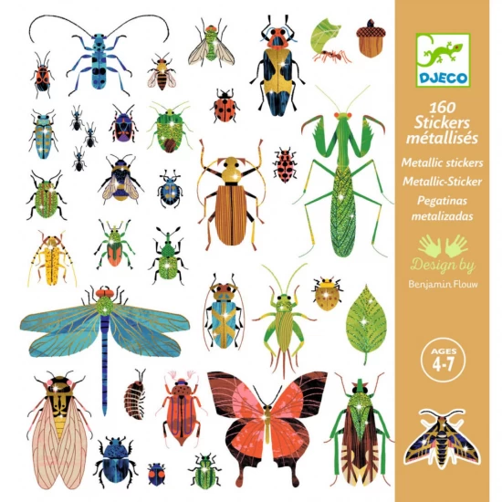 Abtibilduri metalice Microcosmos Djeco Abtibilduri metalice Microcosmos Djeco