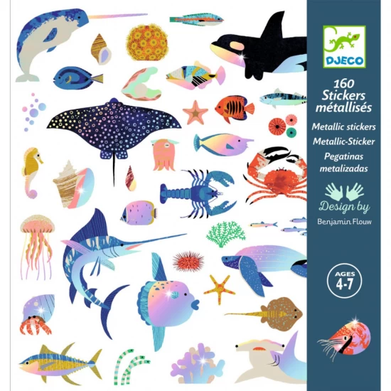 Abtibilduri metalice Ocean Djeco Abtibilduri metalice Ocean Djeco