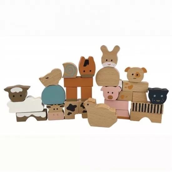 Cuburi de lemn animale Egmont Toys 26 piese Cuburi de lemn animale Egmont Toys 26 piese