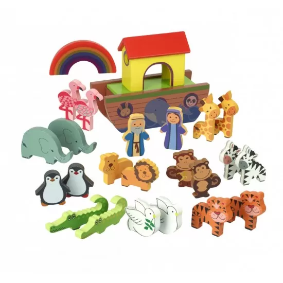 Calendar Craciun Arca lui Noe cu 24 piese lemn Orange Tree Toys Calendar Craciun Arca lui Noe cu 24 piese lemn Orange Tree Toys