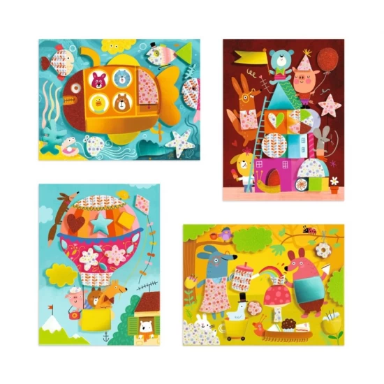 Atelier creativ Colaj cu spuma autoadeziva Djeco