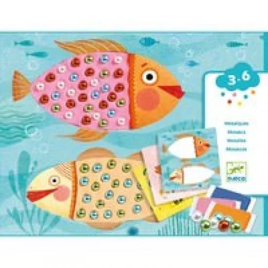Atelier creativ Djeco - Mozaic cu plastilina si margele Atelier creativ Djeco - Mozaic cu plastilina si margele
