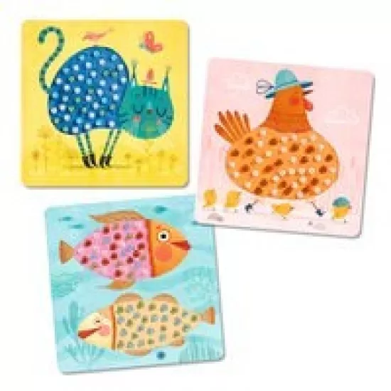 Atelier creativ Djeco - Mozaic cu plastilina si margele Atelier creativ Djeco - Mozaic cu plastilina si margele