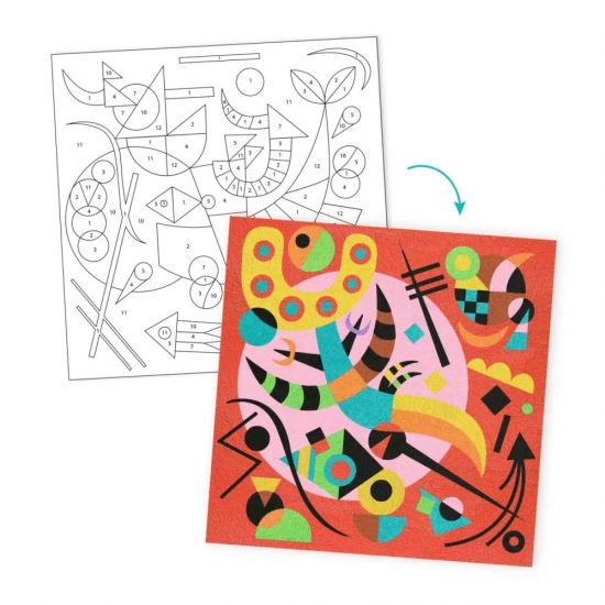 Atelier cu nisip Abstract Art Inspired by Kandinsky Djeco Atelier cu nisip Abstract Art Inspired by Kandinsky Djeco
