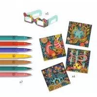 Atelier de colorat 3D Djeco Fantezie în padure