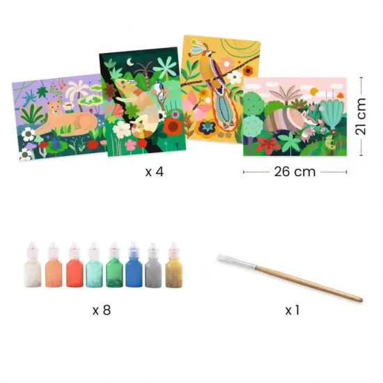 Atelier de pictura Padurea tropicala, Djeco Atelier de pictura Padurea tropicala, Djeco