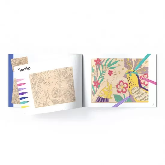 Atelier de pictura pe lemn Djeco - Fete si flori Atelier de pictura pe lemn Djeco - Fete si flori