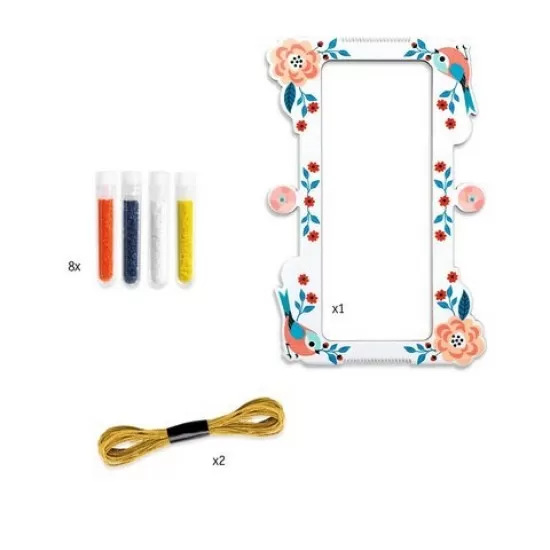 Set creativ Djeco de confectionat bratari cu margele Set creativ Djeco de confectionat bratari cu margele