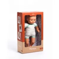 Bebelus cu body verde Djeco 32 cm