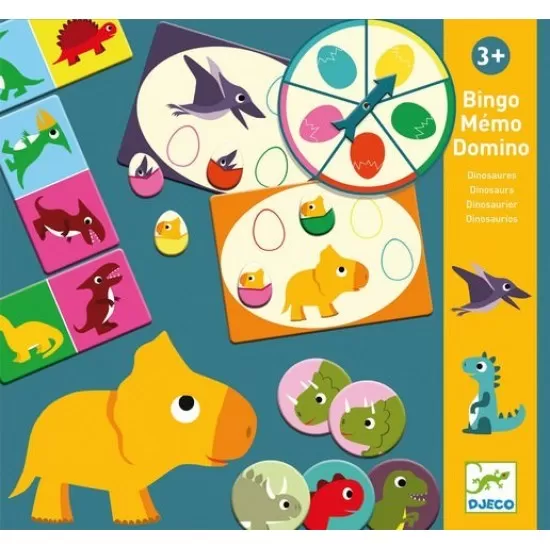 Joc de memorie Bingo Memo Domino Dino Djeco Joc de memorie Bingo Memo Domino Dino Djeco