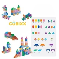 Set de constructie Blocuri magnetice Cubixx 85 piese